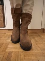 mittelbraune Wildleder-Boots, 37