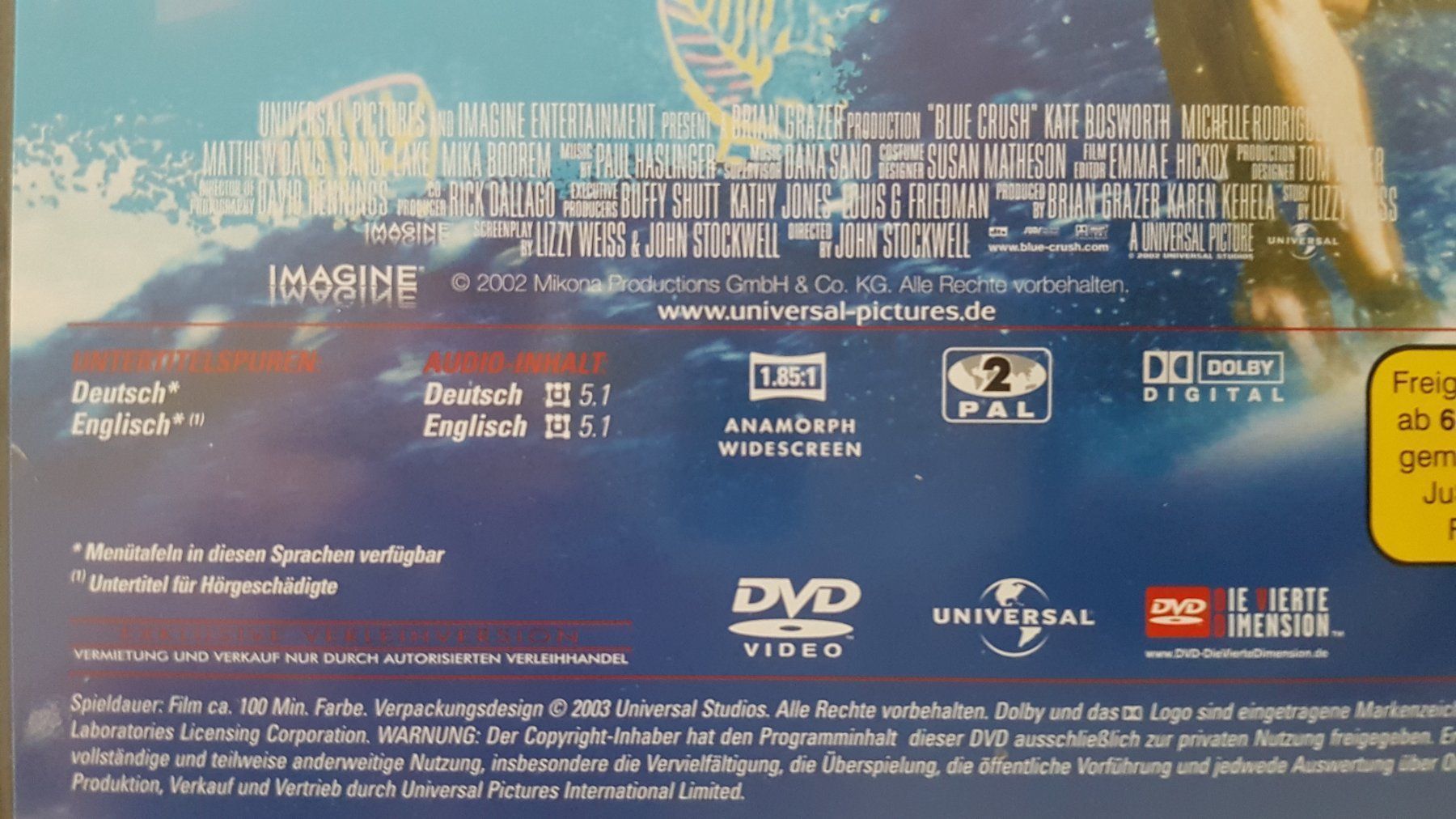 Tous les DVDs: DVD Blue Crush – D'occasion à Oetwil am See par fineli2 1