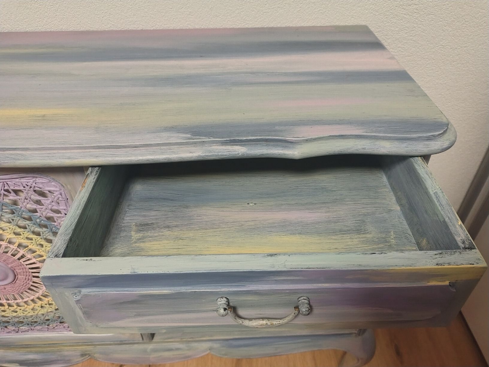 Cassettiere: kleine Kommode, lila, shabby chic – Usato da Ried-Brig venduto da dia_657r 2