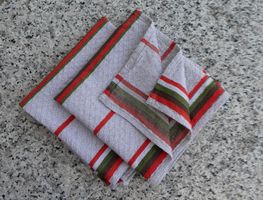 2 Küchentücher  BW Vintage gestreift Geschirrtuch