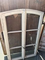 Bogen -Fenster  84cm breit 135cm hoch weiss alt.