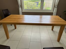 Handmade solid wood table - Swiss made