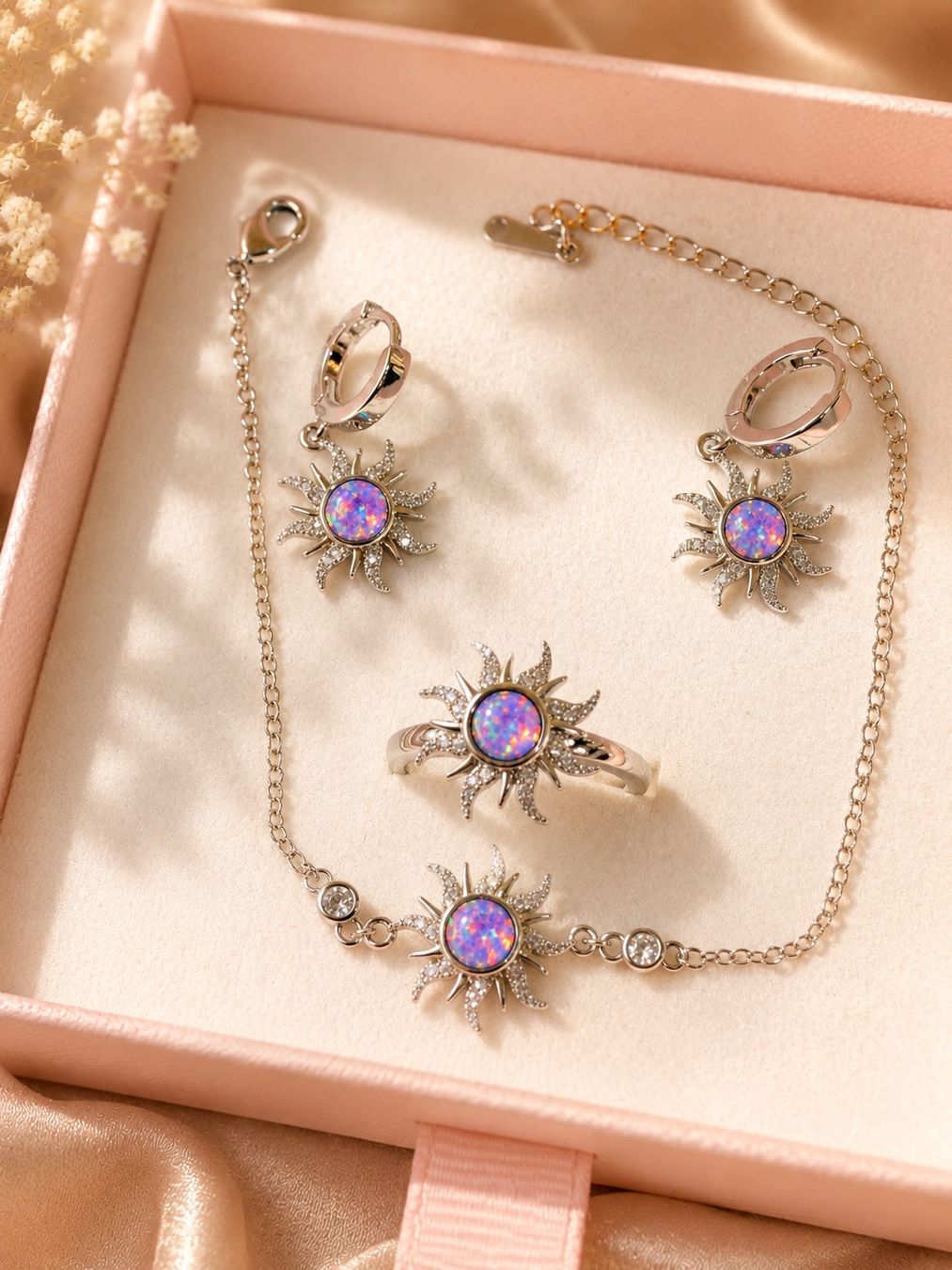 Altri gioielli: Ensemble de bijoux « Soleil Opalin » – Nuovo e nell'imballaggio originale da St-Maurice venduto da Sandrinette123