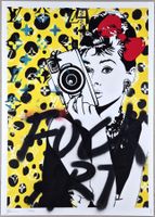 Death NYC Pop Art Druck"Vuitton Audrey Hepburn Unikat 1von1