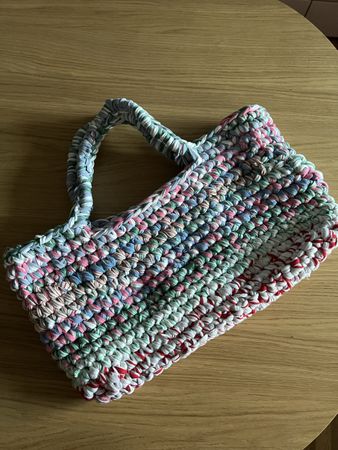 Handtasche gehäkelt -  bunt / Miumiu inspiriert