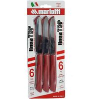 Tafel- und Steakmesser 6-teilig, Made in Italy, rot