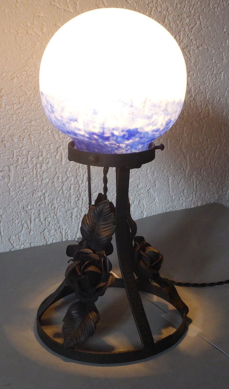 Lampade: Wunderschöne Tischlampe 1925 Noverdy Frankreich – Usato da Sonceboz-Sombeval venduto da Artdecolove 5