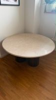 Couchtisch rund Pedro Mangoholz Marmor 90x90