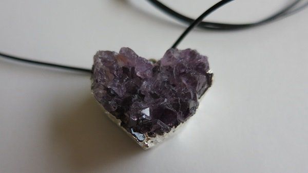 Minerali & Pietre curative: Amethyst Herzanhänger – Nuovo e nell'imballaggio originale da Bülach venduto da fluss02 1