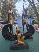 Ägyptisches Statuen-Set (3-teilig) – Anubis, Ra & Isis