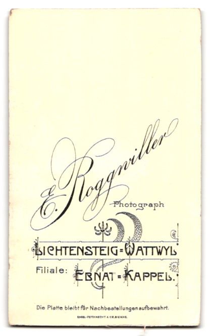 Fotografie & Manifesti: Fotografie E. Roggwiller, Lichtensteig-W – Usato da Berlin venduto da bartko-reher 1