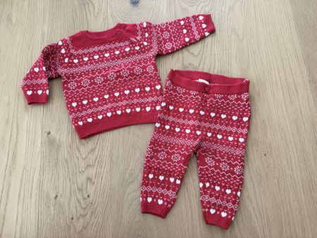 Weihnachts-Set Pullover & Hose Gr. 62