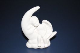 Engel aus Ton, Handarbeit, 12 cm