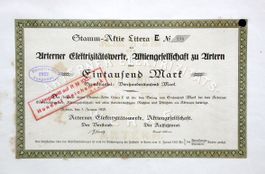 Arterner Elektrizitätswerke AG, Artern - 1921