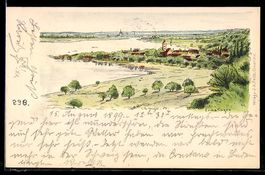 Künstler-AK Ermatingen, Panorama, 1899