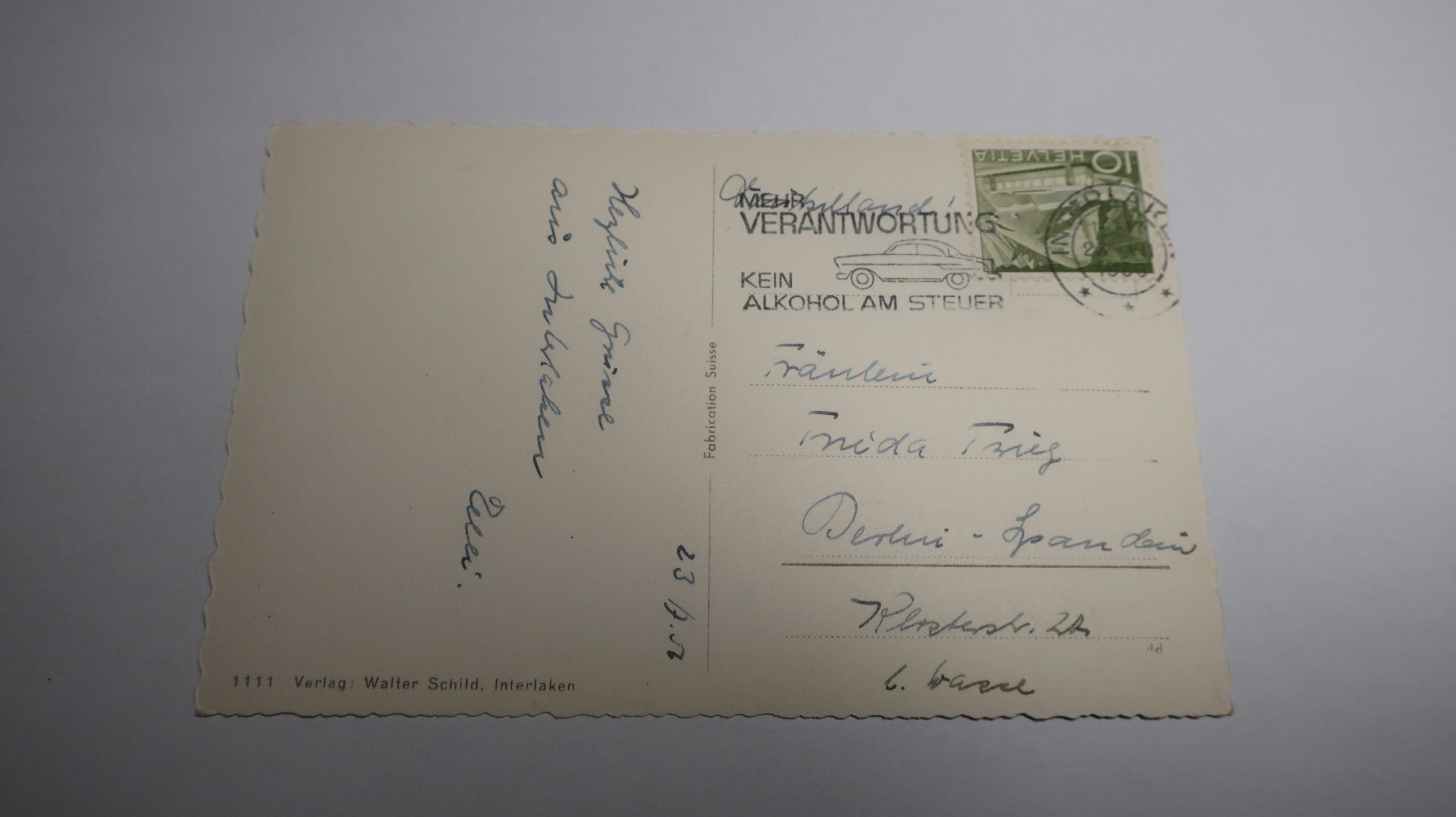 Cartoline postali: Berner Oberland Brienzersee  1956 – Usato da Cormoret venduto da Pascalll2001 2