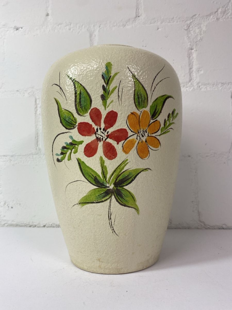 Vasen & Gefässe: Keramik Vase beige mit Blumenmuster  gebraucht – Gebraucht aus sursee von trilli-tralli 2