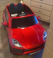 Kinder Elektroauto Porsche Cayenne Rot 12V mit Fernbedienung