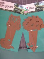 Tolle Metall Herbst Stecker IGEL, EULE, PILZE