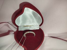 Silberring 925 mit Zirkonia – poliert, elegant