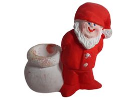 Figur Zwerg Weihnachtsmann Keramik