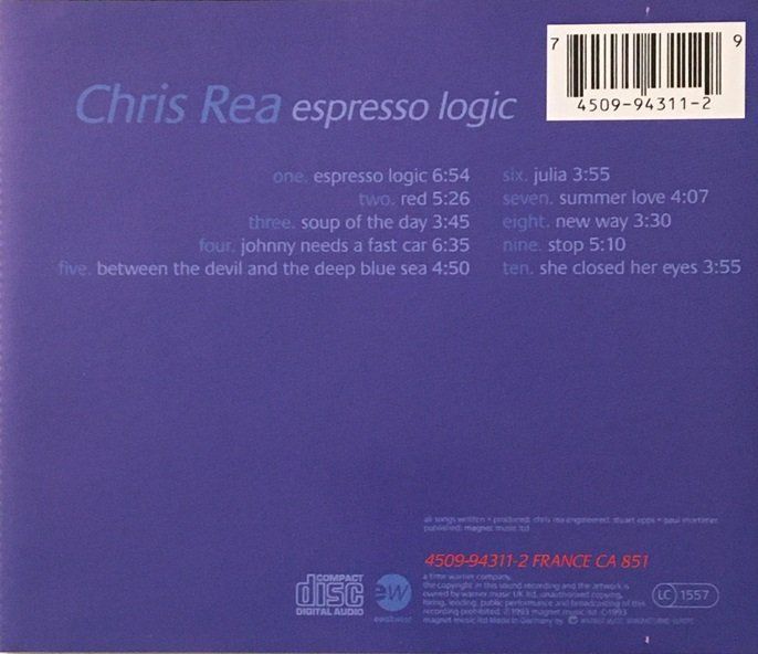CD: Chris Rea – Espresso Logic – Usato da Grüningen venduto da azulverde 1