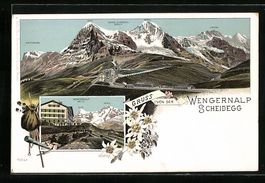 Litho Wengernalp-Scheidegg, Panorama mit