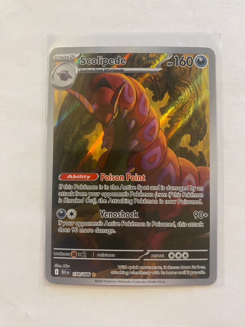 Pokémon Sammelbilder & Trading cards: Pokemon Scolipede 134/086 Black Bolt EN – Neu (gemäss Beschreibung) aus Weingarten-Kalthäusern von McGmavlo