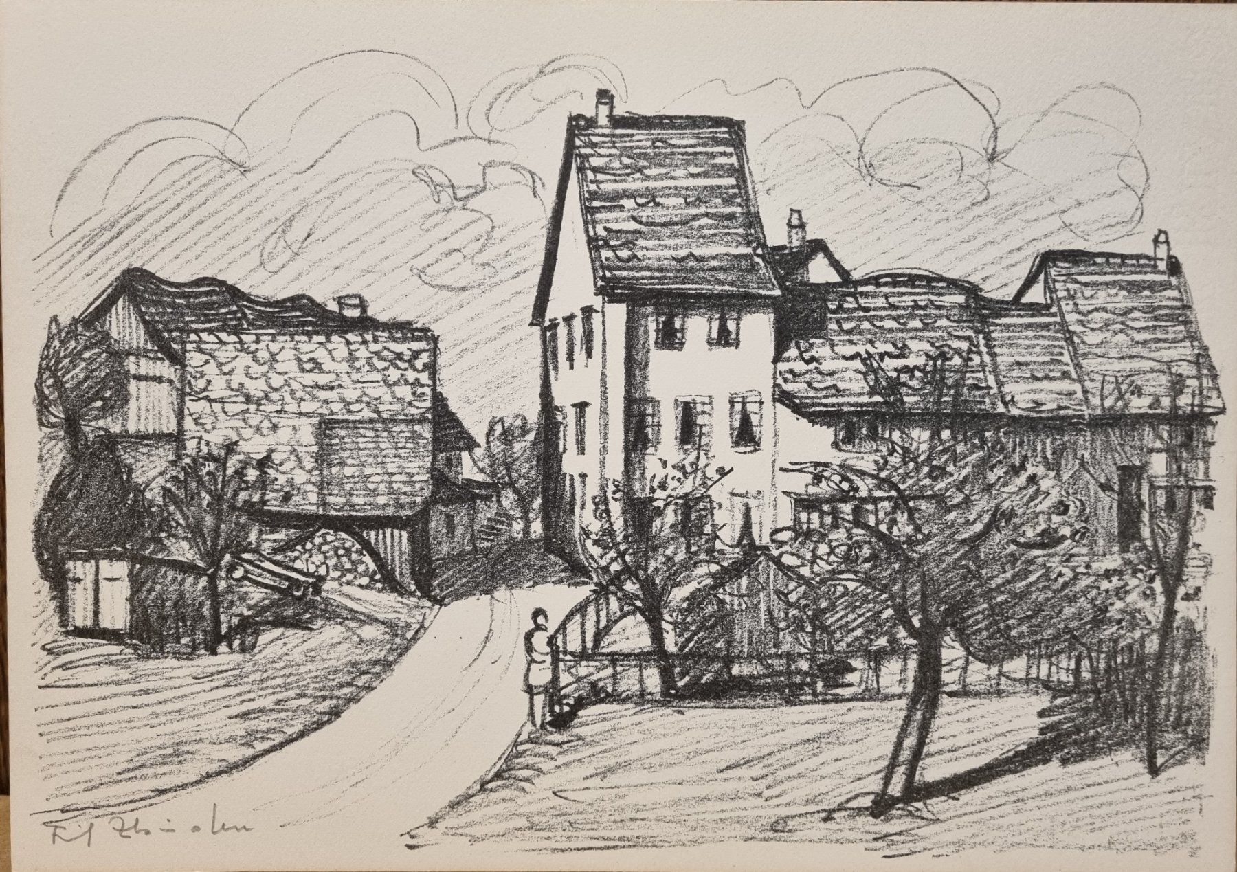 Grafica & Litografie: Lithographie Signiert Zbinden – Usato da Schaffhausen venduto da Leveron13