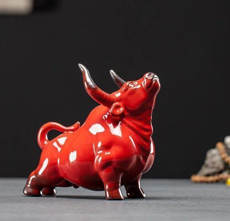 Sculture & Statue: Keramik Stier Dekoration – Nuovo e nell'imballaggio originale da Uerkheim venduto da Kaufoption