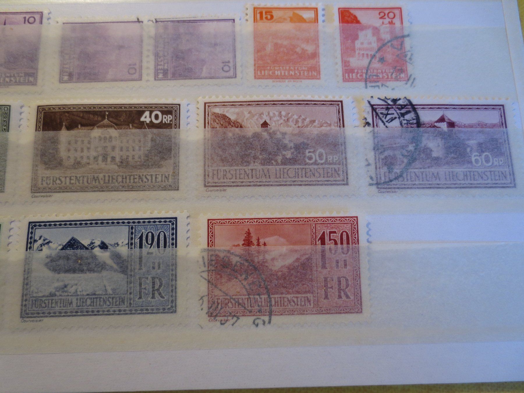 Tutti i francobolli: FL - Lot 1937 / 38. KW= Fr. 320.- #10/2 – Usato da Schöftland venduto da Topdeal4 8