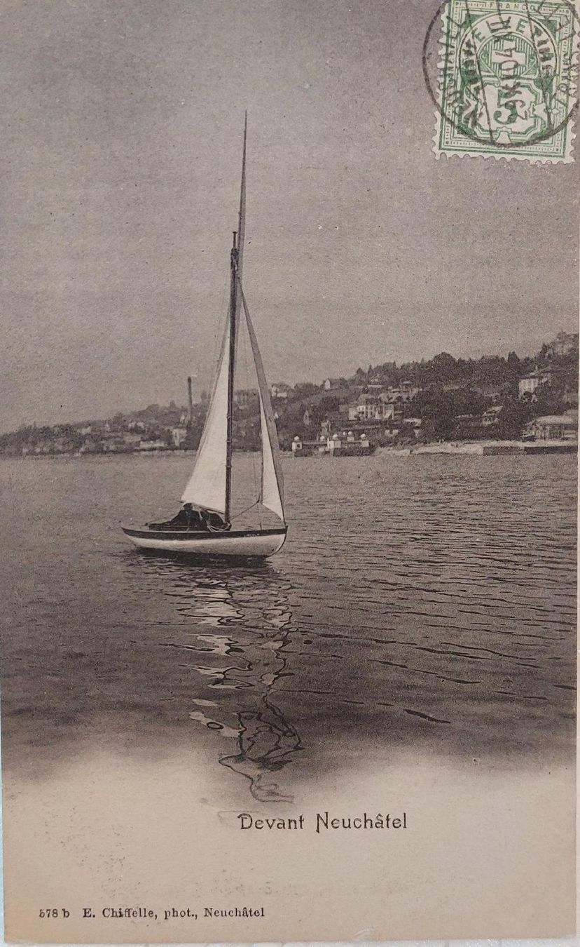 Cartoline postali: NEUCHÂTEL - Voilier - 1904 – Usato da Delémont venduto da Domdom1