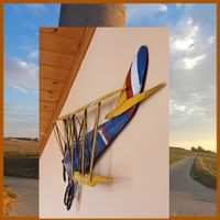 Avion métallique Déco.Tolles Geschenk!Handarbeit aus Metal3D
