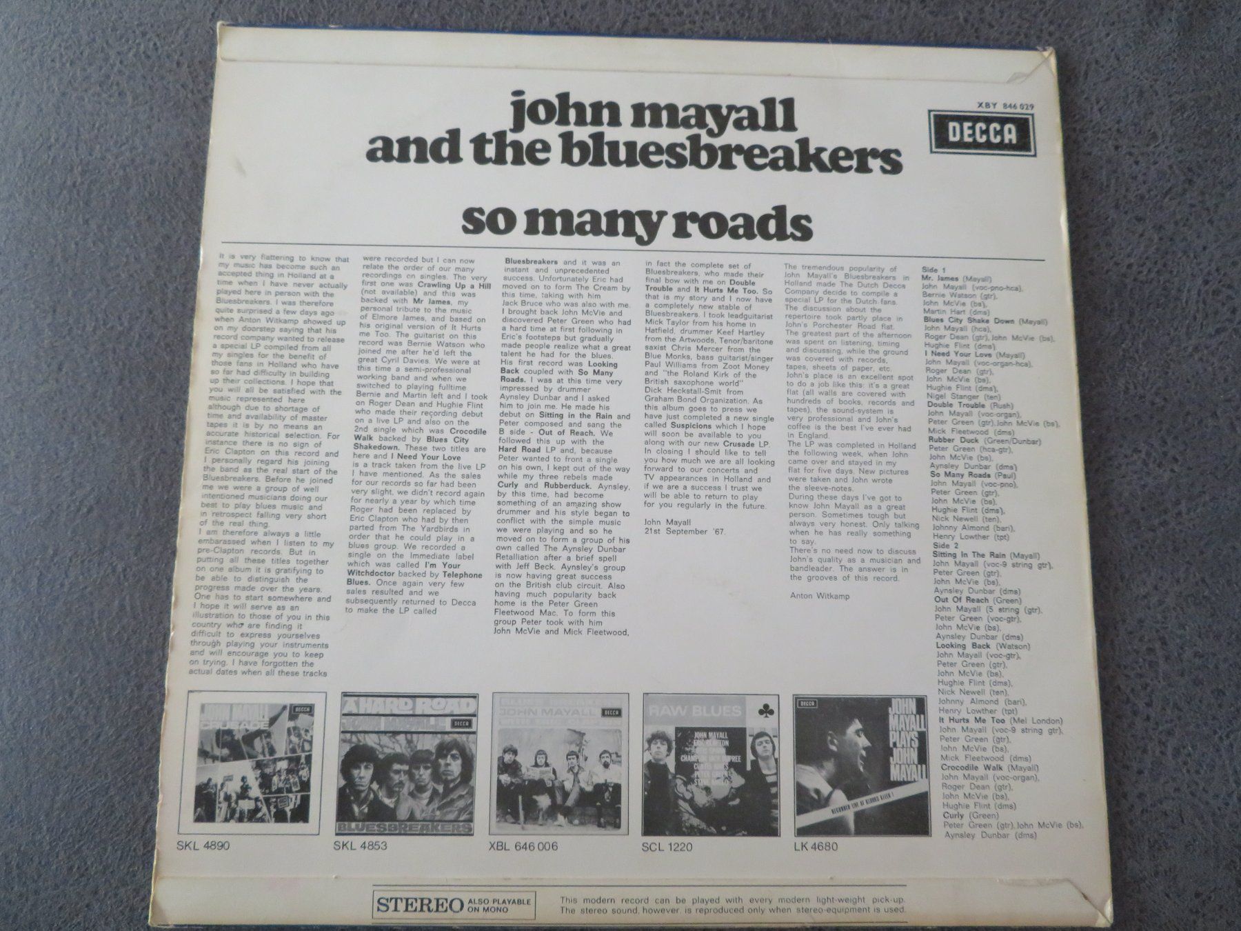 Dischi in vinile: JOHN MAYALL SO MANY ROADS – Usato da Zürich venduto da max_cp5f 1