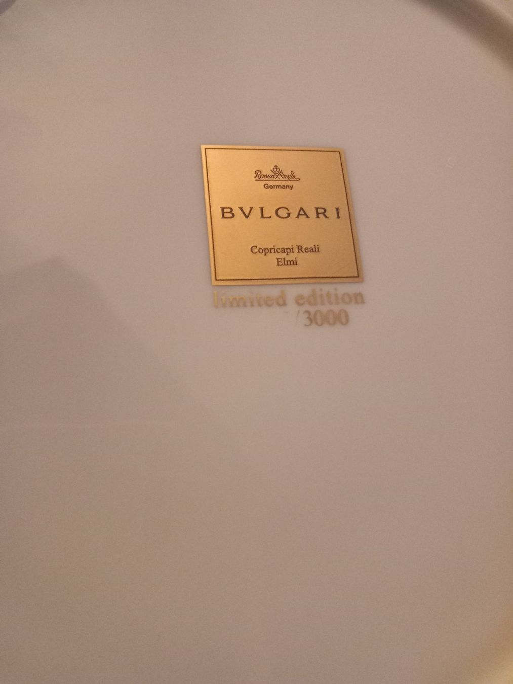 Rosenthal Servierplatten: BVLGARI Copricapi Reali ELMI Limited Edition 30 cm – Neu (gemäss Beschreibung) aus Le Grand-Saconnex von Rgt87 2