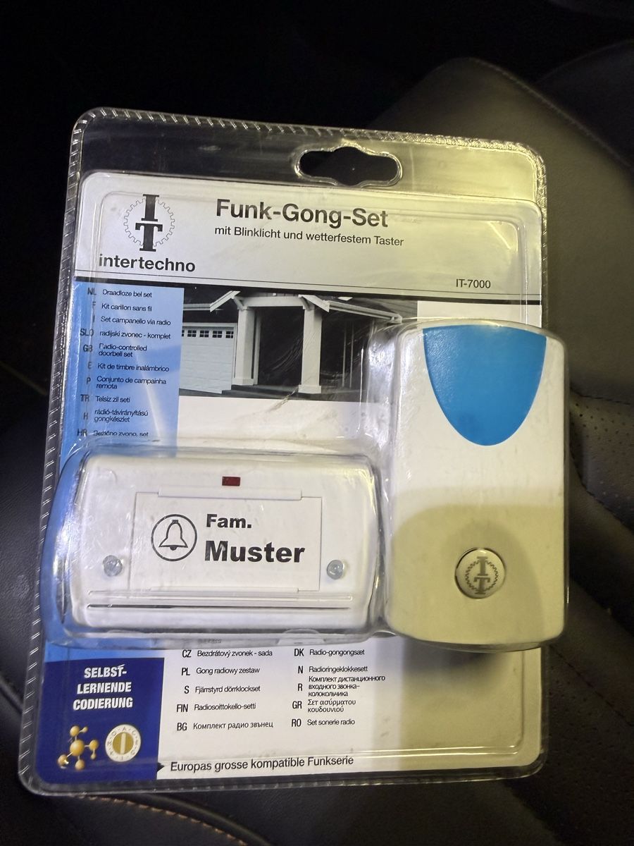 Interruttori: Funk-Gong-Set intertechno IT-7000 Neu mit Blinklicht! – Nuovo e nell'imballaggio originale da Zell LU venduto da Entlebuch5
