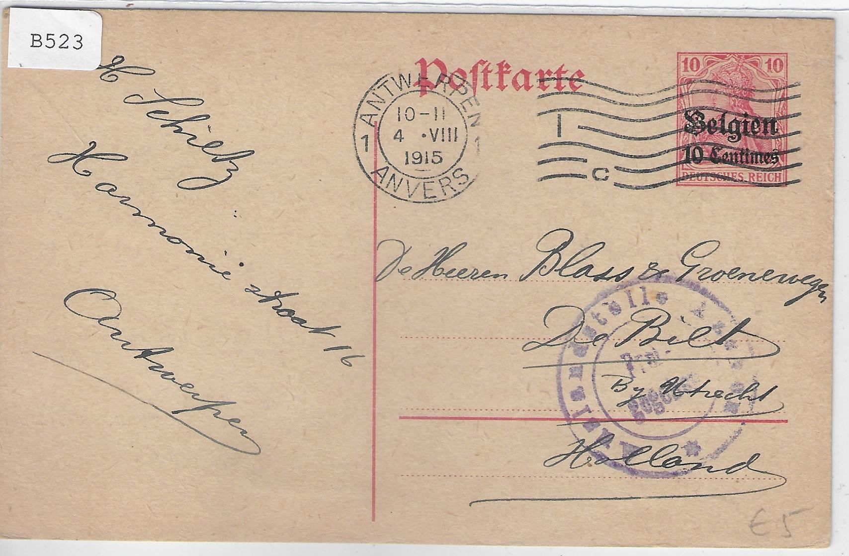 Tutti i francobolli: Postkarte Deutsche Besetzungsausg. – Antico da Ettingen venduto da Kartenplanet