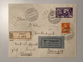 Flugpost 1923, Geneve 22.Vl.23, Frauenfeld