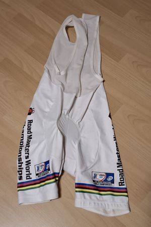 Radhose UCI Road Masters World Championships weiss gebraucht