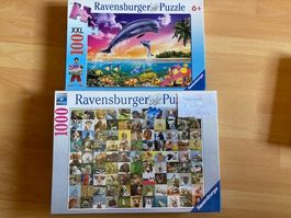 2 puzzles 100 et 1000 pces
