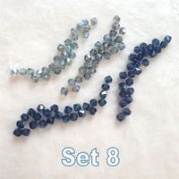 %SALE% =>100 Stk. Glas-Perlen 4mm magicblue-Mix SET 8