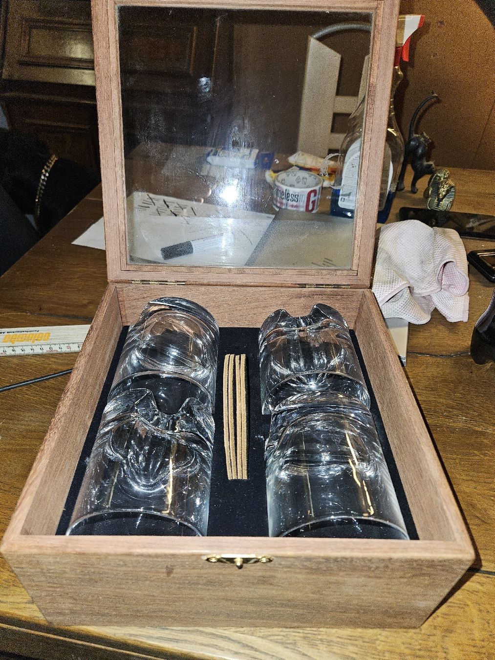 Gläser: Whisky Gläser Set mit Untersetzer, (S1) – Gebraucht aus Rorschach von TimelessTrading 1