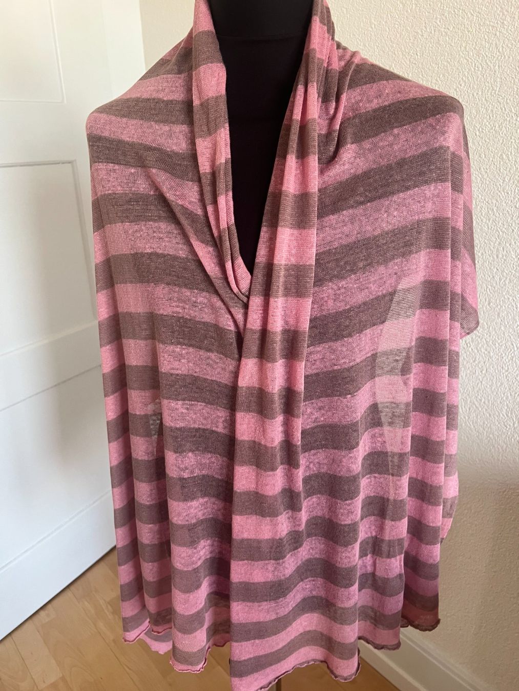 Colora Foulard & Sciarpe: Colora Schal, 100% Leinen, Rosa/Grau, NEU – Nuovo e nell'imballaggio originale da Worb venduto da farben20zauber 2