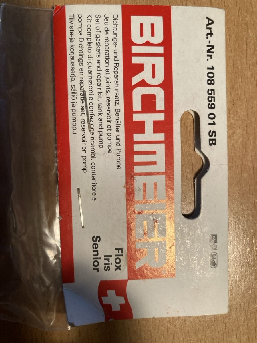 Medizinaltechnik: Rückenspritze Birchmeier Dichtungssatz – Neu und originalverpackt aus Büren/ So von u.limacher