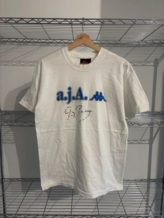 90’s Vintage A.J.A Auxerre T-Shirt Signed by Guy Roux