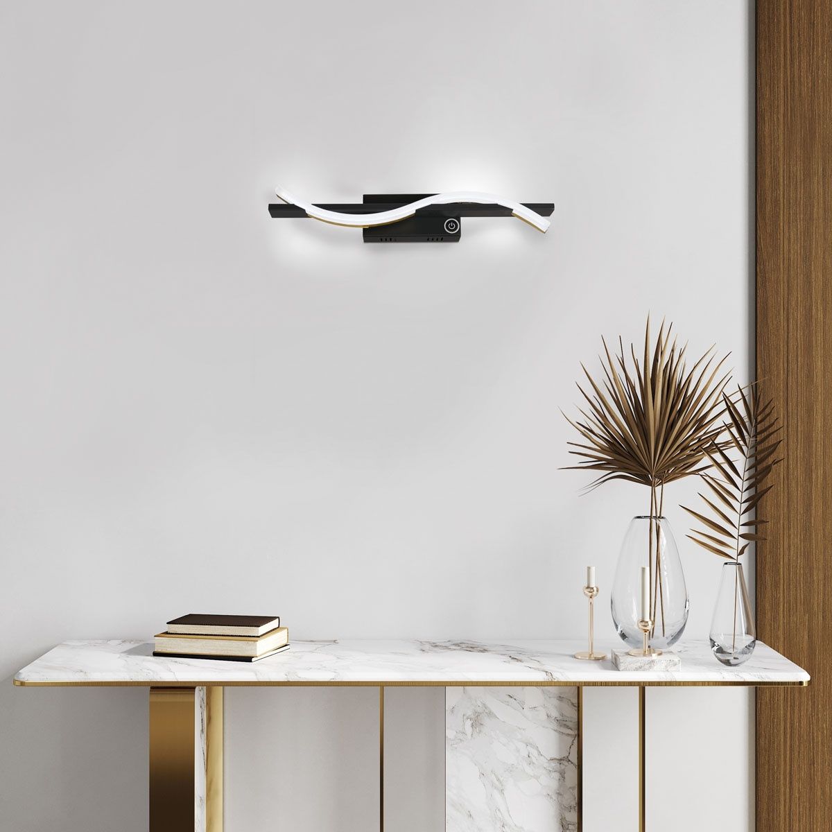 Lampade: LED Wandleuchte, Schwarz, 42 cm x 7 cm – Nuovo (secondo la descrizione) da Kreuzlingen venduto da Smart-Light 1