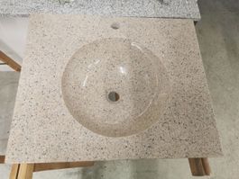 MASSIV GRANIT GÄSTE WC LAVABO BECKEN WASCHTISCH 50x60x3 cm