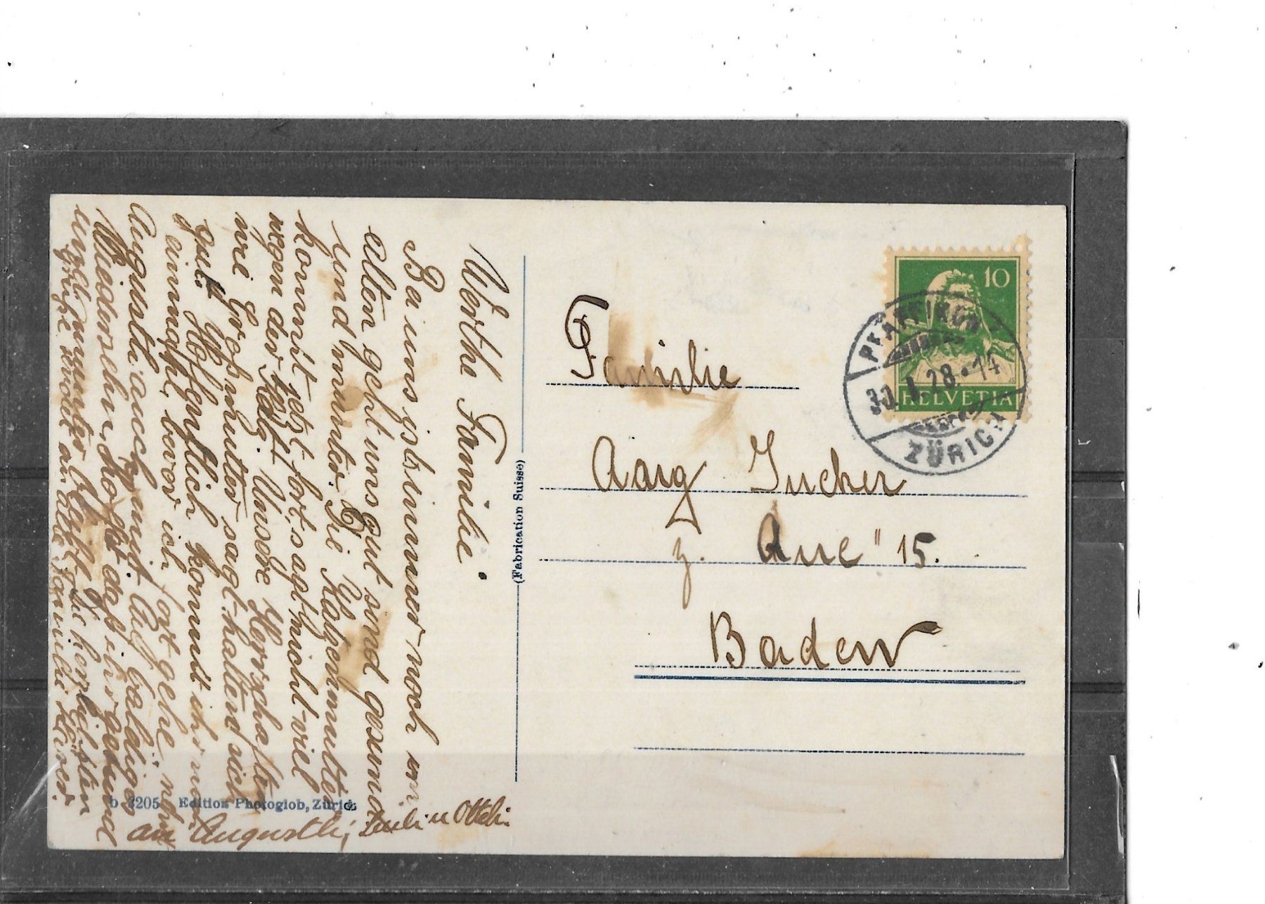 Cartoline postali: ZH Pfäffikon 1928 Bahnhof – Usato da Schocherswil venduto da Wilare 1
