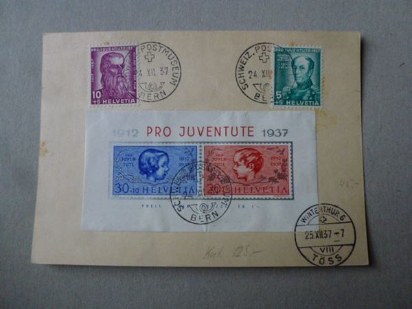 Tutti i francobolli: ++ Pro Juventute 1937 auf Post-Karte – Usato da Walkringen venduto da Casablanca777