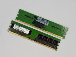 2× Elpida 1GB DDR2-800 PC2-6400U 1Rx8 – 2GB HP OEM RAM